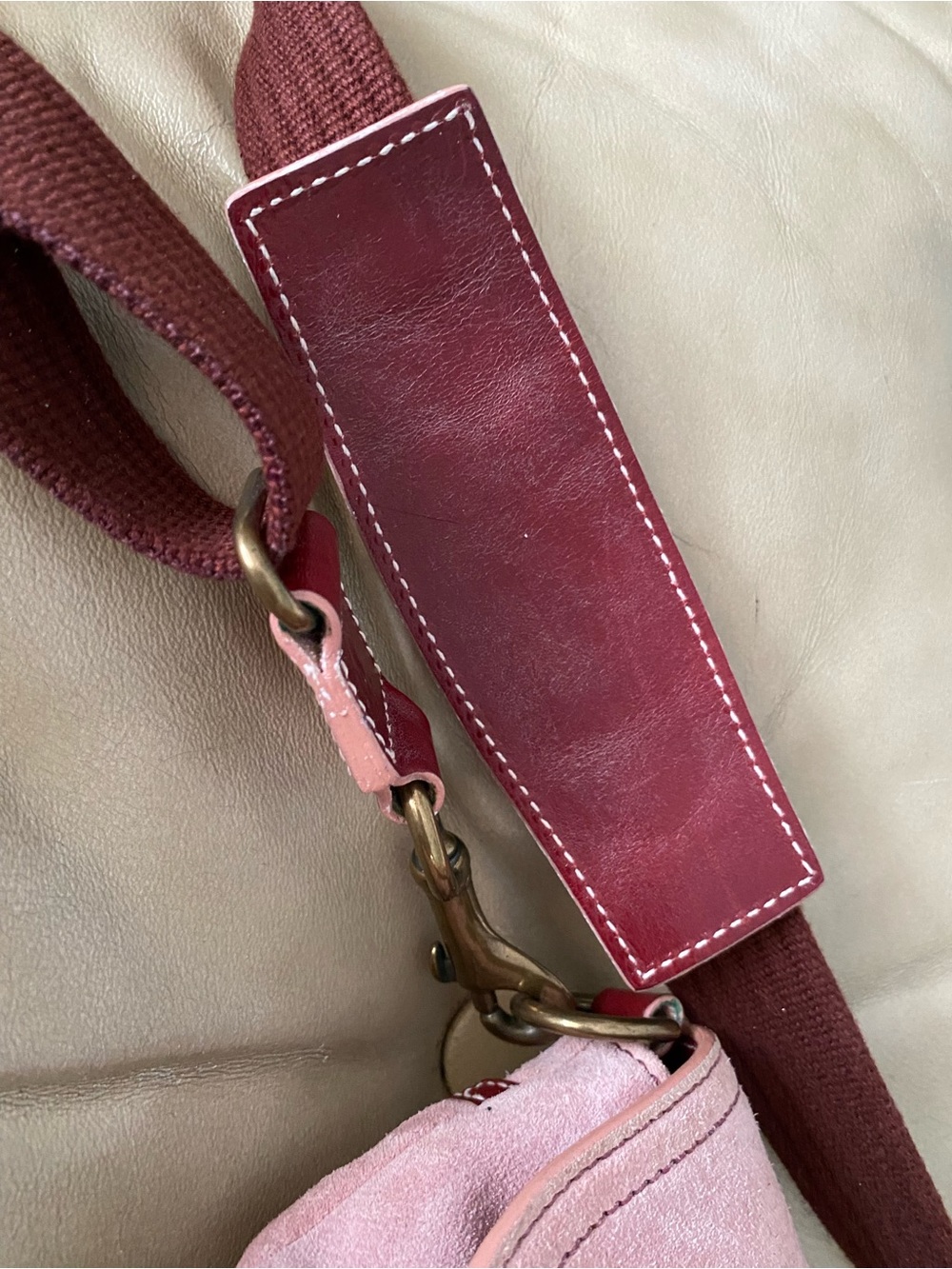 SALE! Authentic Coach Soho Pink Suede Crossbody Wide Strap Flap Leather - Picture 13 of 16